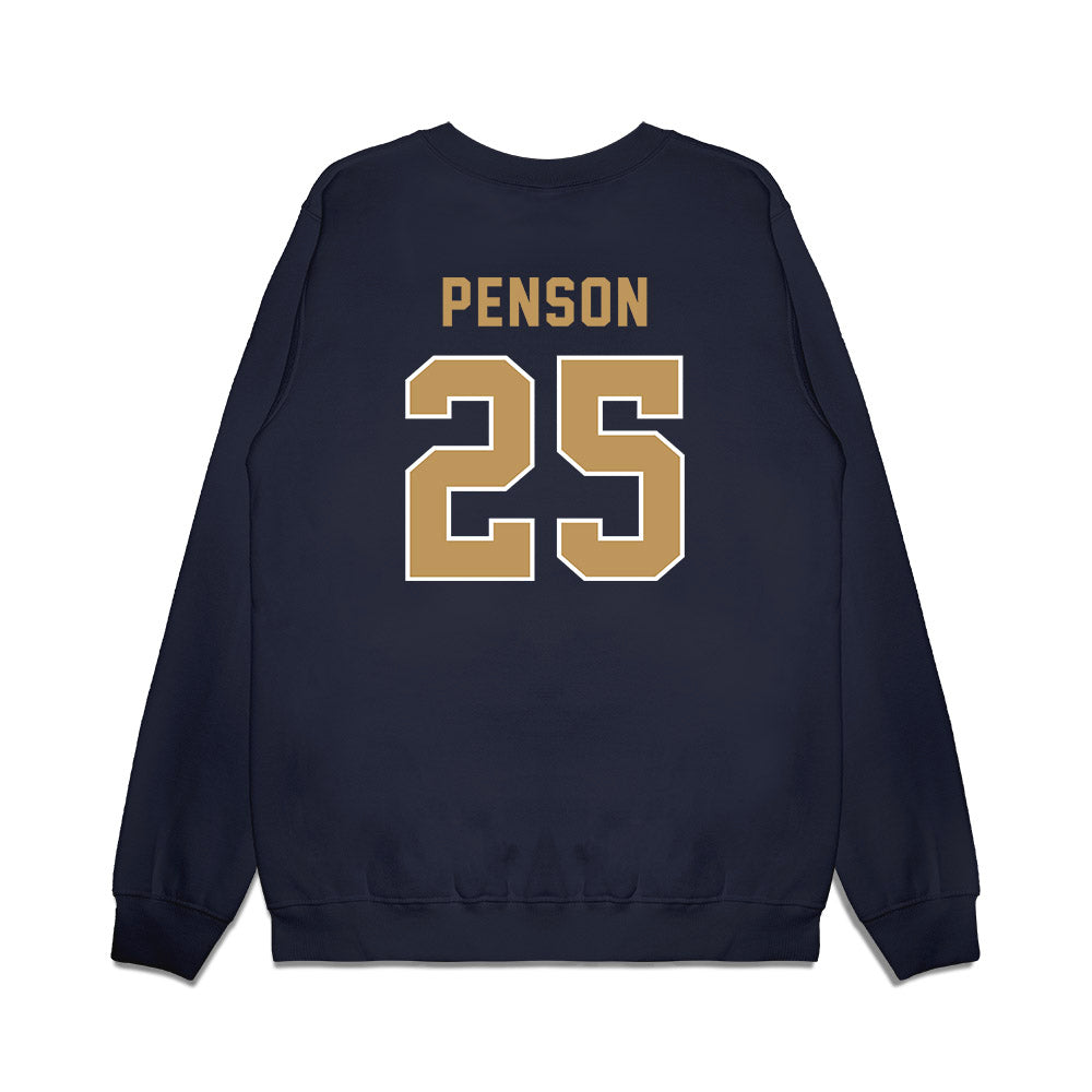 Georgia Tech - NCAA Football : Dalen Penson - Vintage Helmet Premium Crewneck Sweatshirt-1