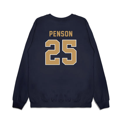 Georgia Tech - NCAA Football : Dalen Penson - Vintage Helmet Premium Crewneck Sweatshirt-1