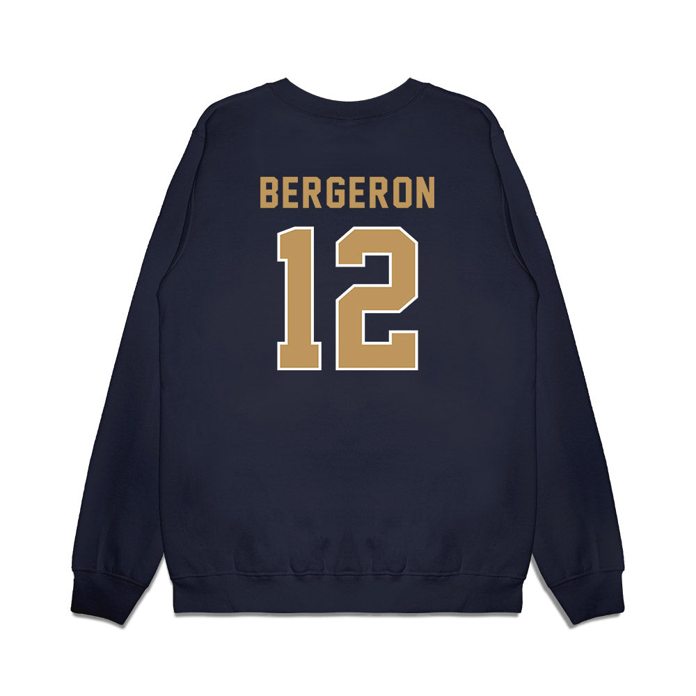 Georgia Tech - NCAA Football : Cole Bergeron - Vintage Helmet Premium Crewneck Sweatshirt-1