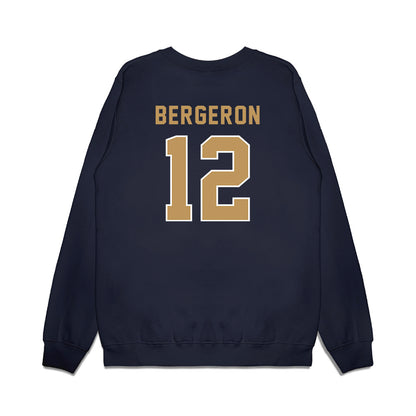 Georgia Tech - NCAA Football : Cole Bergeron - Vintage Helmet Premium Crewneck Sweatshirt-1