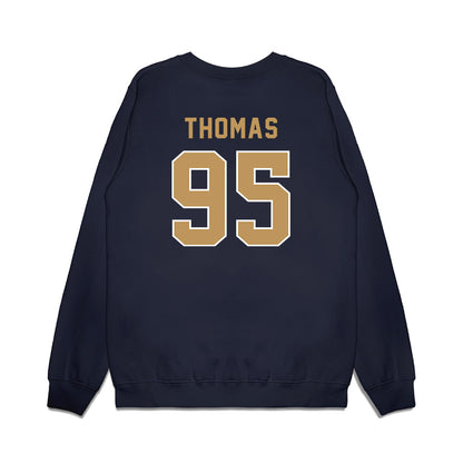 Georgia Tech - NCAA Football : Tawfiq Thomas - Vintage Helmet Premium Crewneck Sweatshirt-1