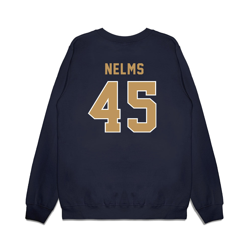 Georgia Tech - NCAA Football : Andrew Nelms - Vintage Helmet Premium Crewneck Sweatshirt-1