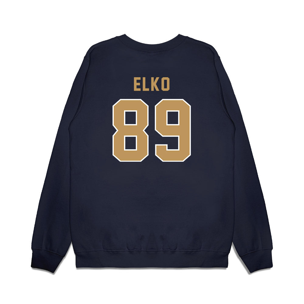 Georgia Tech - NCAA Football : Chris Elko - Vintage Helmet Premium Crewneck Sweatshirt-1