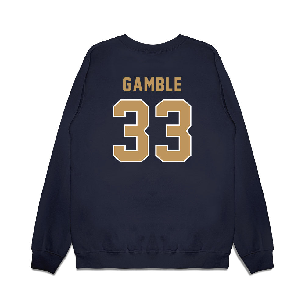 Georgia Tech - NCAA Football : CJ Gamble - Vintage Helmet Premium Crewneck Sweatshirt-1