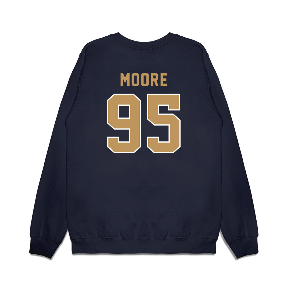 Georgia Tech - NCAA Football : Jason Moore - Vintage Helmet Premium Crewneck Sweatshirt-1