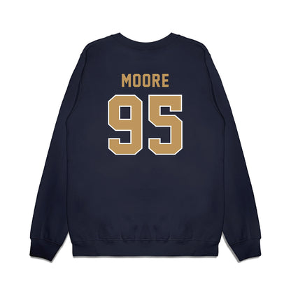 Georgia Tech - NCAA Football : Jason Moore - Vintage Helmet Premium Crewneck Sweatshirt-1