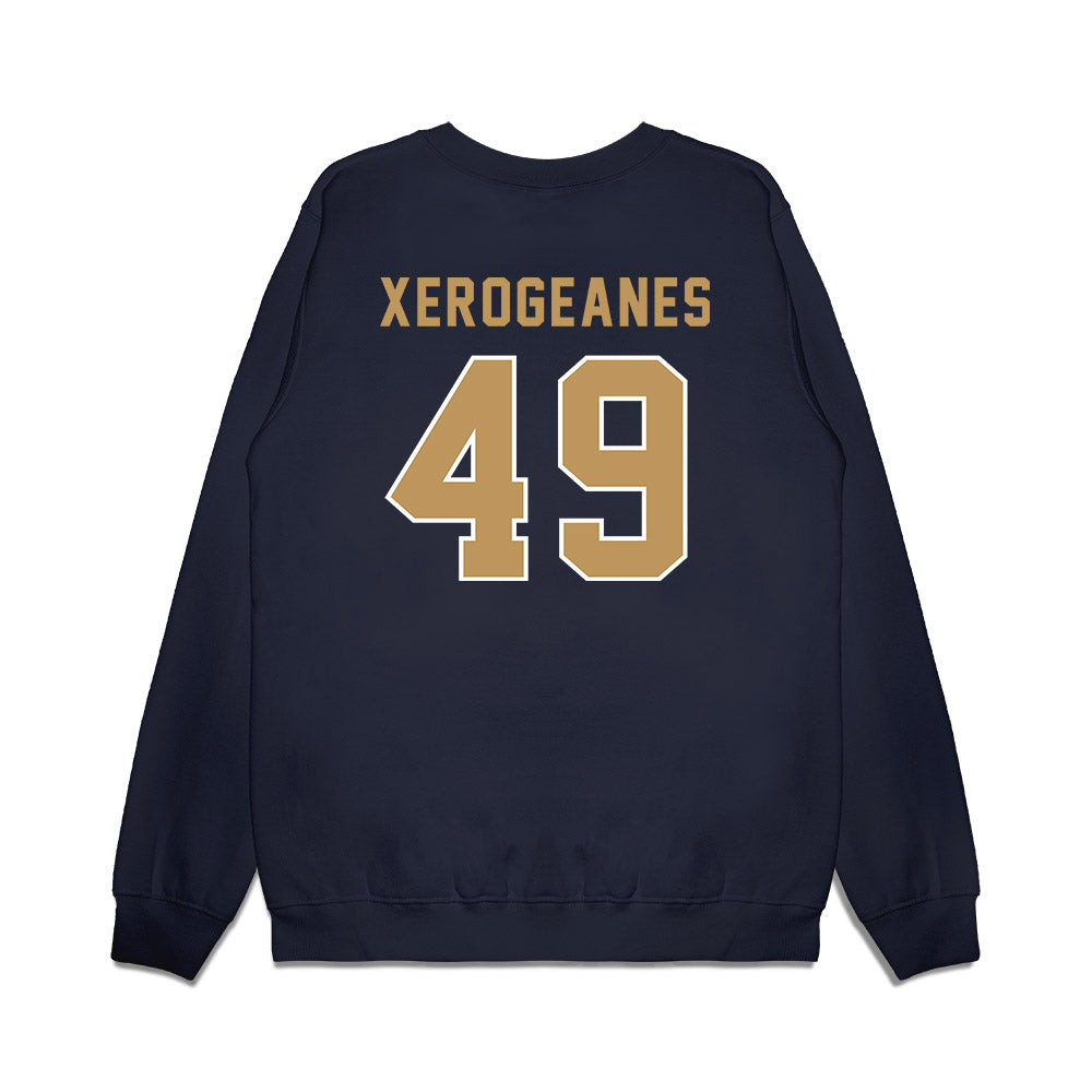 Georgia Tech - NCAA Football : Rocco Xerogeanes - Vintage Helmet Premium Crewneck Sweatshirt-1