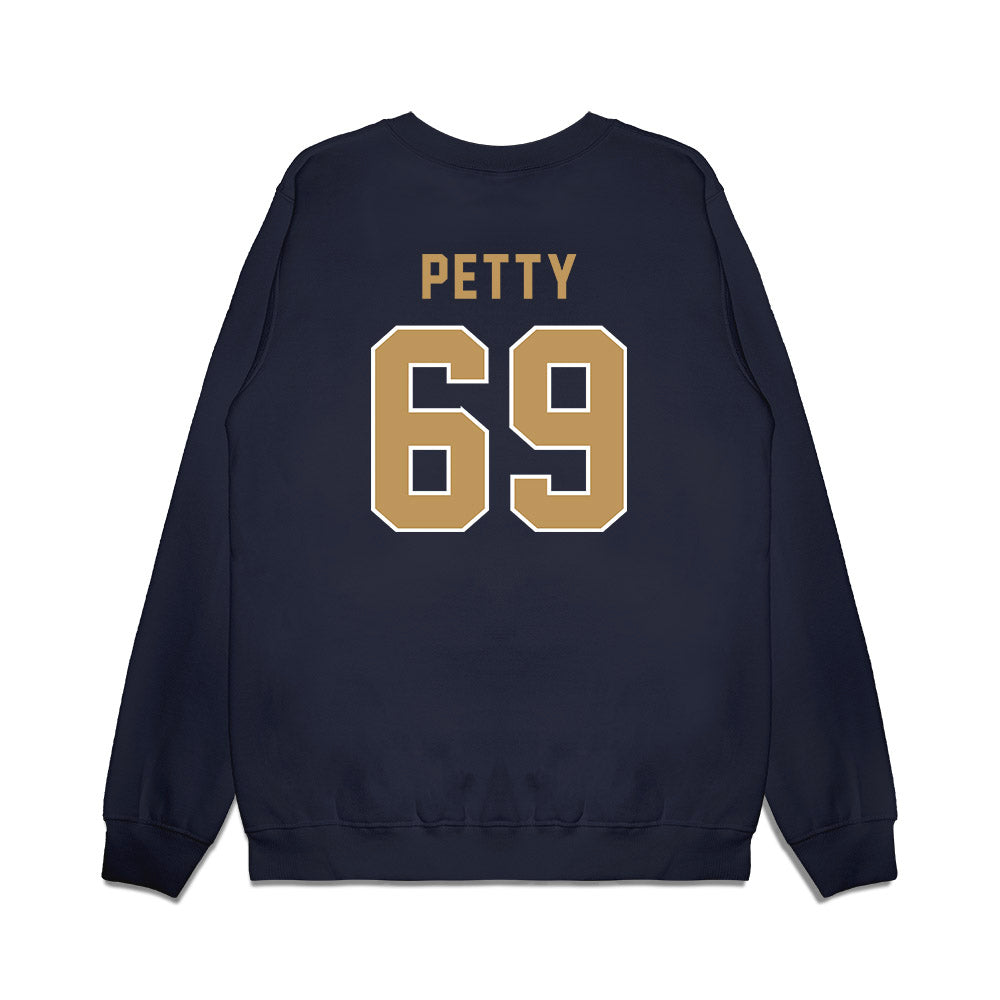 Georgia Tech - NCAA Football : Josh Petty - Vintage Helmet Premium Crewneck Sweatshirt-1