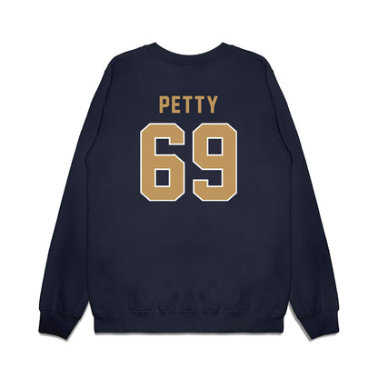 Georgia Tech - NCAA Football : Josh Petty - Vintage Helmet Premium Crewneck Sweatshirt-1