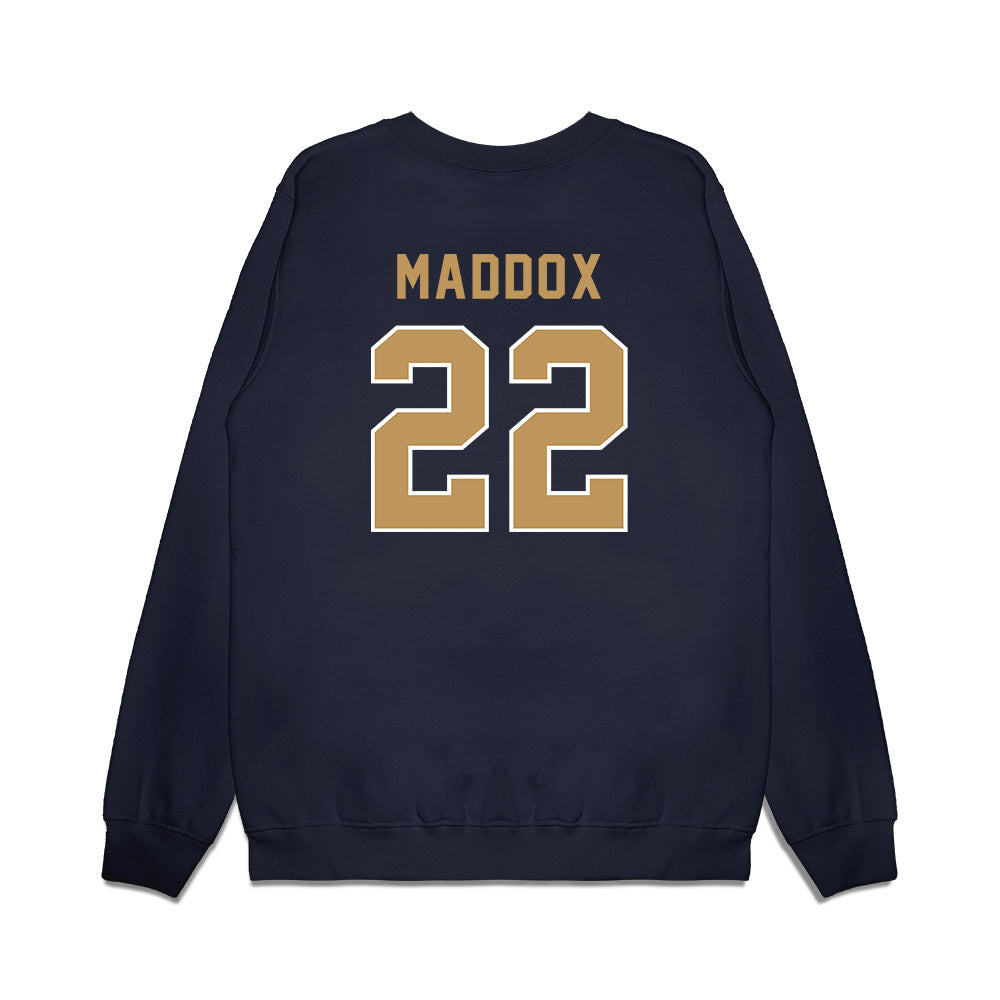 Georgia Tech - NCAA Football : Trelain Maddox - Vintage Helmet Premium Crewneck Sweatshirt-1