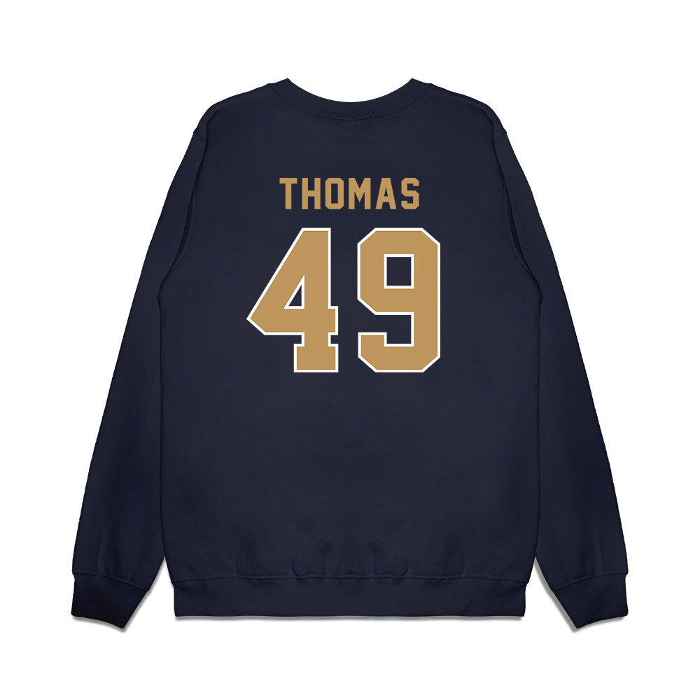 Georgia Tech - NCAA Football : Ronnie Thomas - Vintage Helmet Premium Crewneck Sweatshirt-1