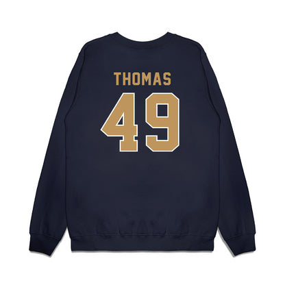 Georgia Tech - NCAA Football : Ronnie Thomas - Vintage Helmet Premium Crewneck Sweatshirt-1