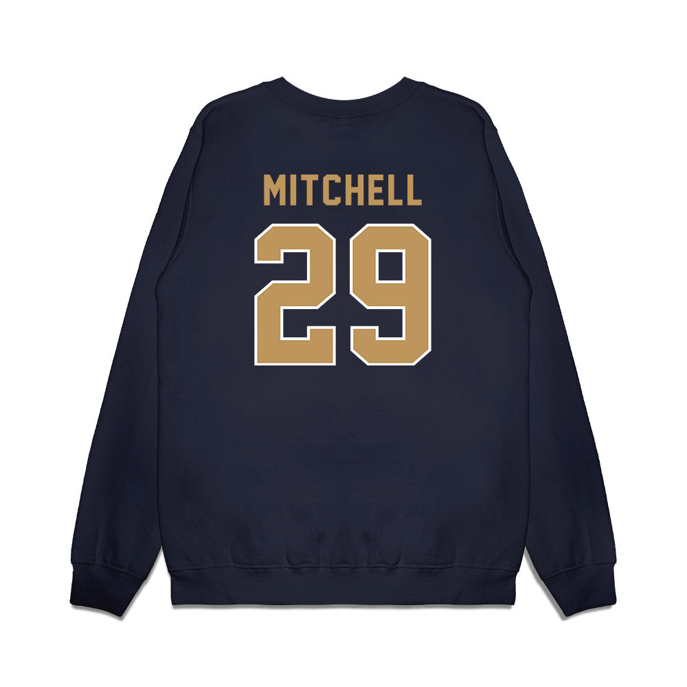 Georgia Tech - NCAA Football : Jon Mitchell - Vintage Helmet Premium Crewneck Sweatshirt-1