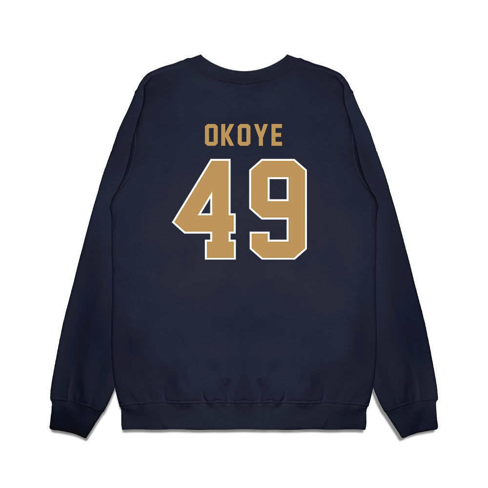 Georgia Tech - NCAA Football : Chuma Okoye - Vintage Helmet Premium Crewneck Sweatshirt-1