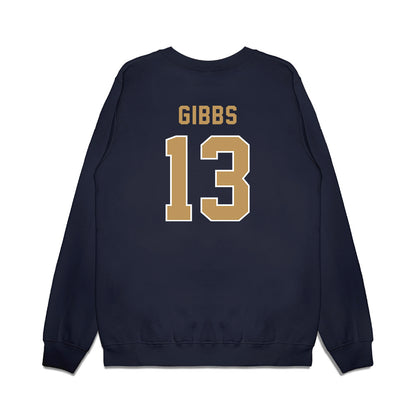 Georgia Tech - NCAA Football : Syeed Gibbs - Vintage Helmet Premium Crewneck Sweatshirt-1