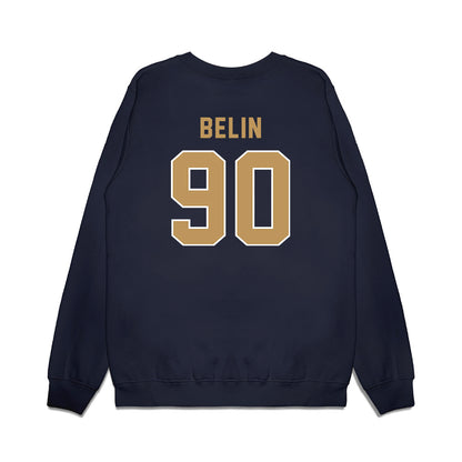 Georgia Tech - NCAA Football : Blake Belin - Vintage Helmet Premium Crewneck Sweatshirt-1