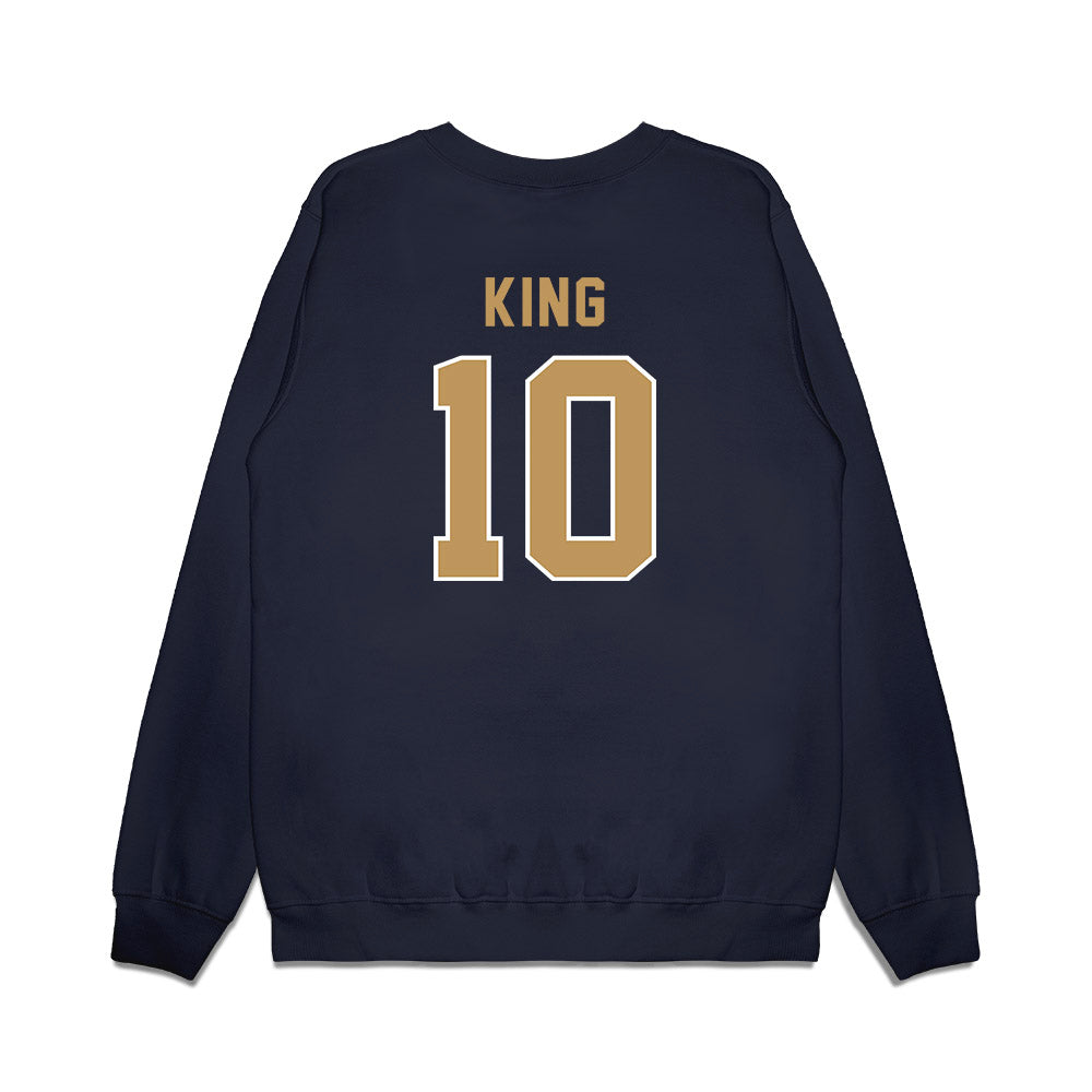 Georgia Tech - NCAA Football : Haynes King - Vintage Helmet Premium Crewneck Sweatshirt-1