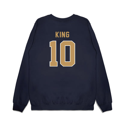 Georgia Tech - NCAA Football : Haynes King - Vintage Helmet Premium Crewneck Sweatshirt-1