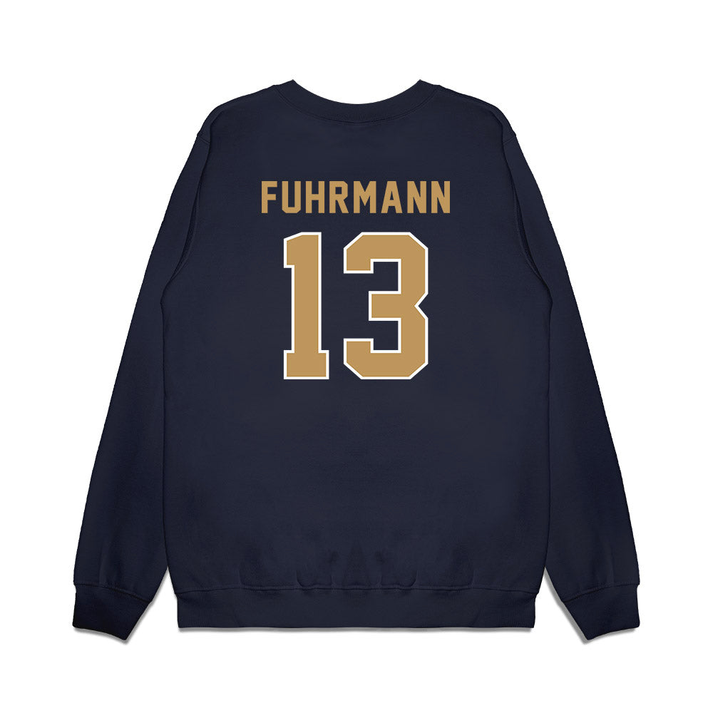 Georgia Tech - NCAA Football : Isaiah Fuhrmann - Vintage Helmet Premium Crewneck Sweatshirt-1