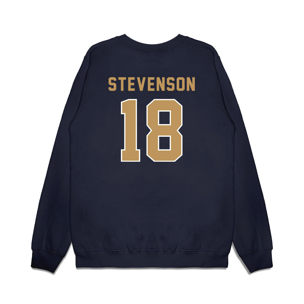 Georgia Tech - NCAA Football : Troy Stevenson - Vintage Helmet Premium Crewneck Sweatshirt-1