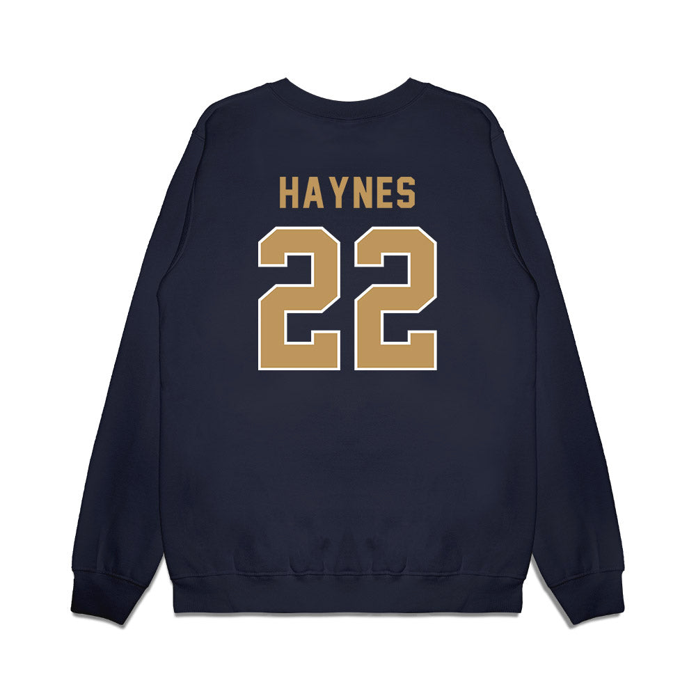 Georgia Tech - NCAA Football : Justice Haynes - Vintage Helmet Premium Crewneck Sweatshirt-1