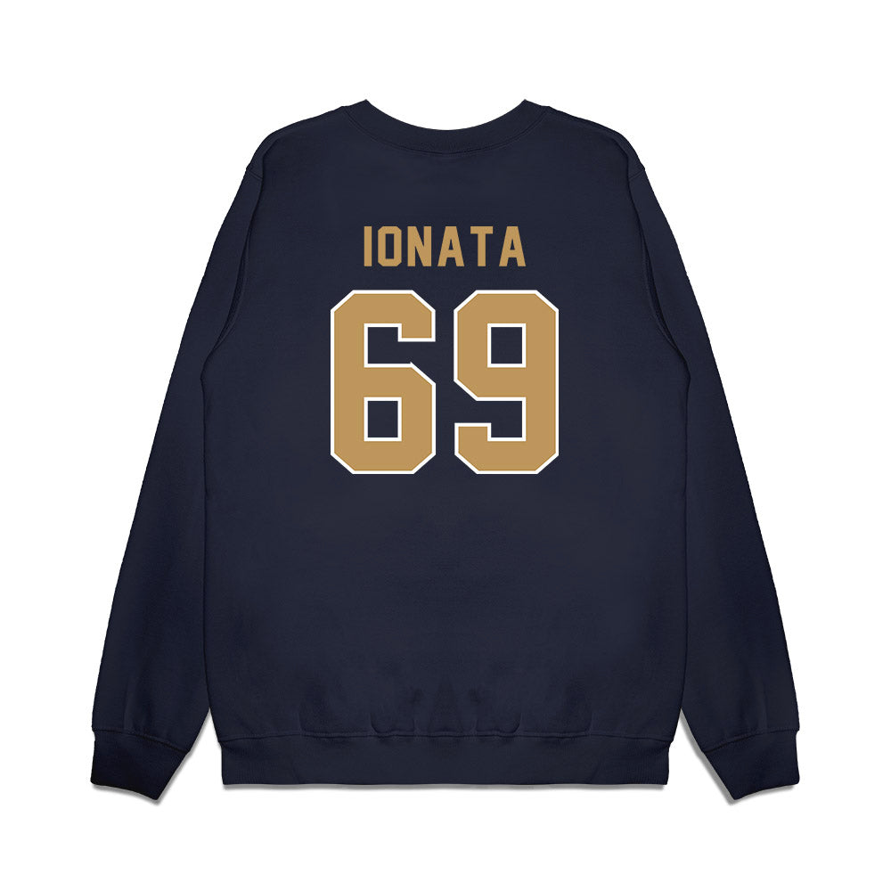 Georgia Tech - NCAA Football : Joseph Ionata - Vintage Helmet Premium Crewneck Sweatshirt-1