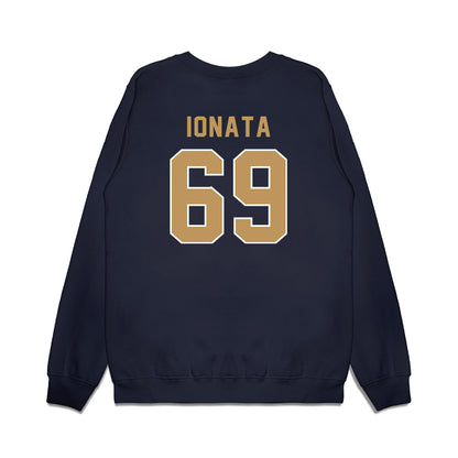 Georgia Tech - NCAA Football : Joseph Ionata - Vintage Helmet Premium Crewneck Sweatshirt-1