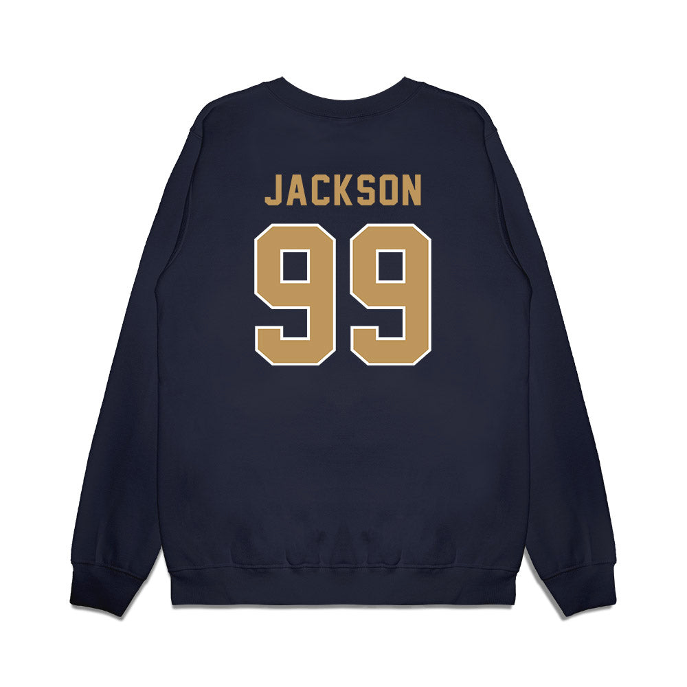 Georgia Tech - NCAA Football : Vincent Jackson - Vintage Helmet Premium Crewneck Sweatshirt-1