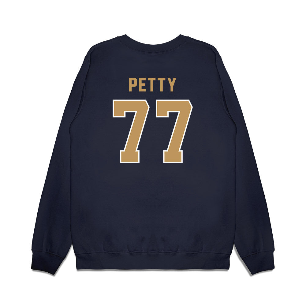 Georgia Tech - NCAA Football : Josh Petty - Vintage Helmet Premium Crewneck Sweatshirt-1