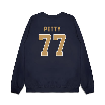 Georgia Tech - NCAA Football : Josh Petty - Vintage Helmet Premium Crewneck Sweatshirt-1