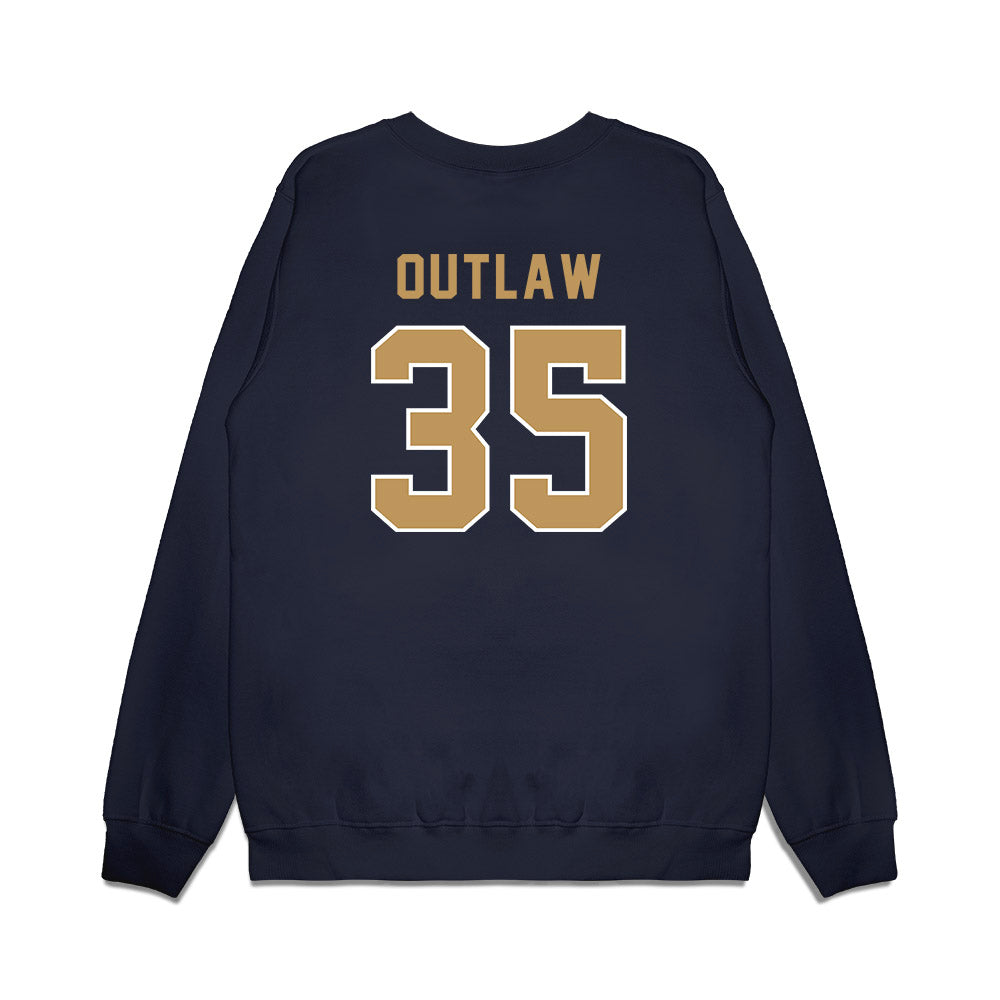 Georgia Tech - NCAA Football : Braylon Outlaw - Vintage Helmet Premium Crewneck Sweatshirt-1