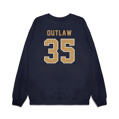 Georgia Tech - NCAA Football : Braylon Outlaw - Vintage Helmet Premium Crewneck Sweatshirt-1