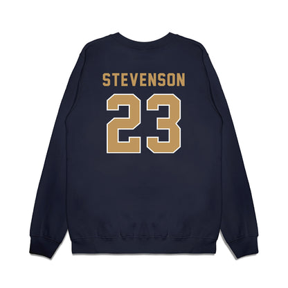 Georgia Tech - NCAA Football : Traeviss Stevenson - Vintage Helmet Premium Crewneck Sweatshirt-1