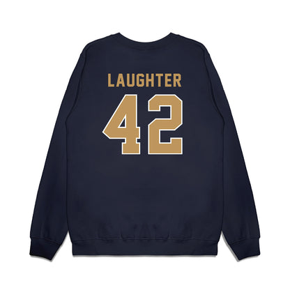 Georgia Tech - NCAA Football : Luke Laughter - Vintage Helmet Premium Crewneck Sweatshirt-1
