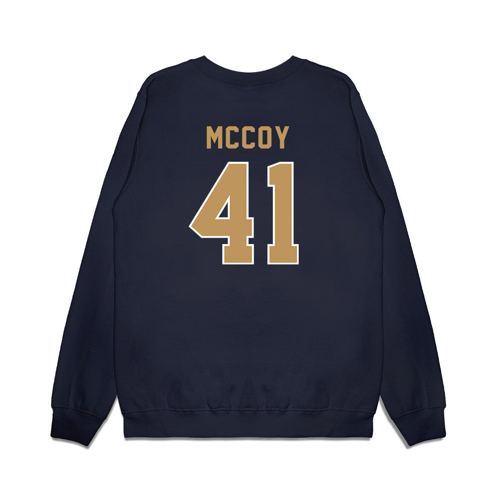 Georgia Tech - NCAA Football : Taje McCoy - Vintage Helmet Premium Crewneck Sweatshirt-1