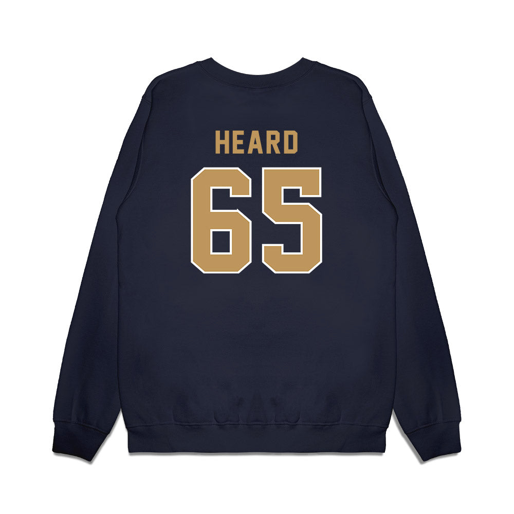Georgia Tech - NCAA Football : Courtney Heard - Vintage Helmet Premium Crewneck Sweatshirt-1