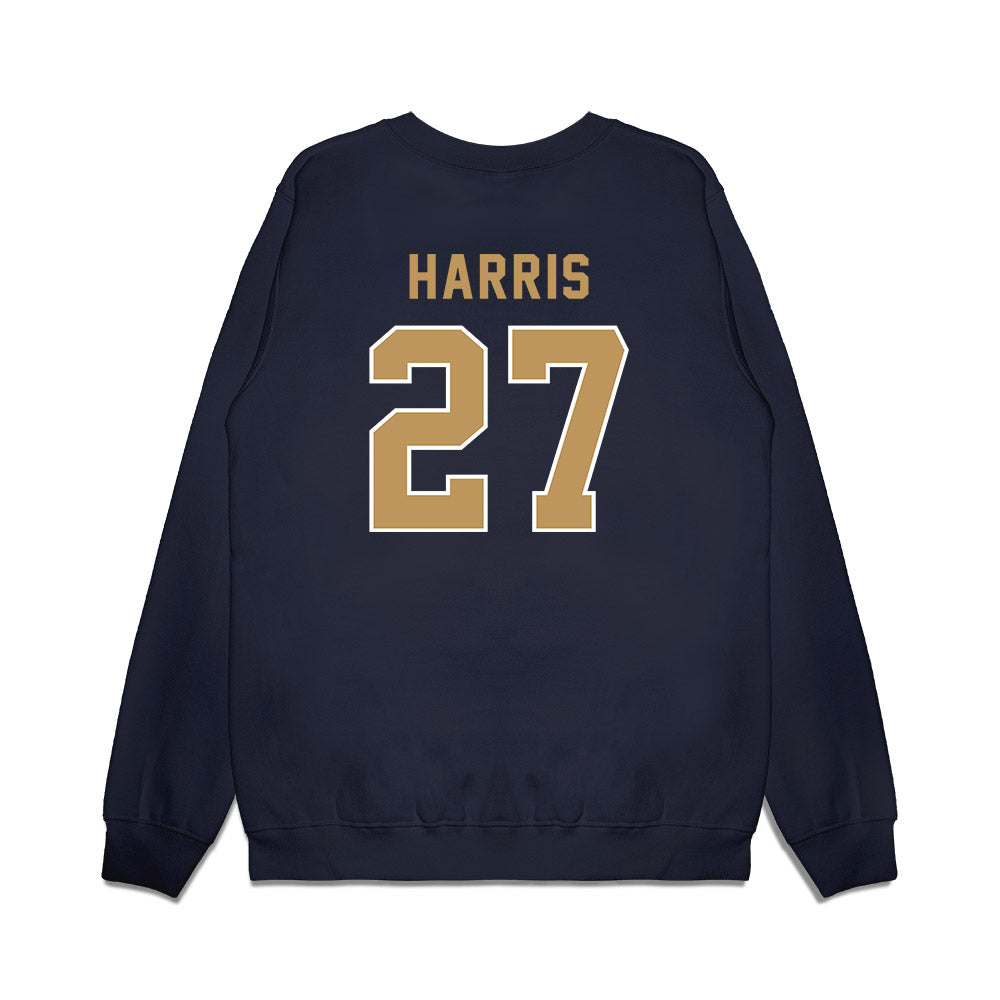 Georgia Tech - NCAA Football : Tae Harris - Vintage Helmet Premium Crewneck Sweatshirt-1