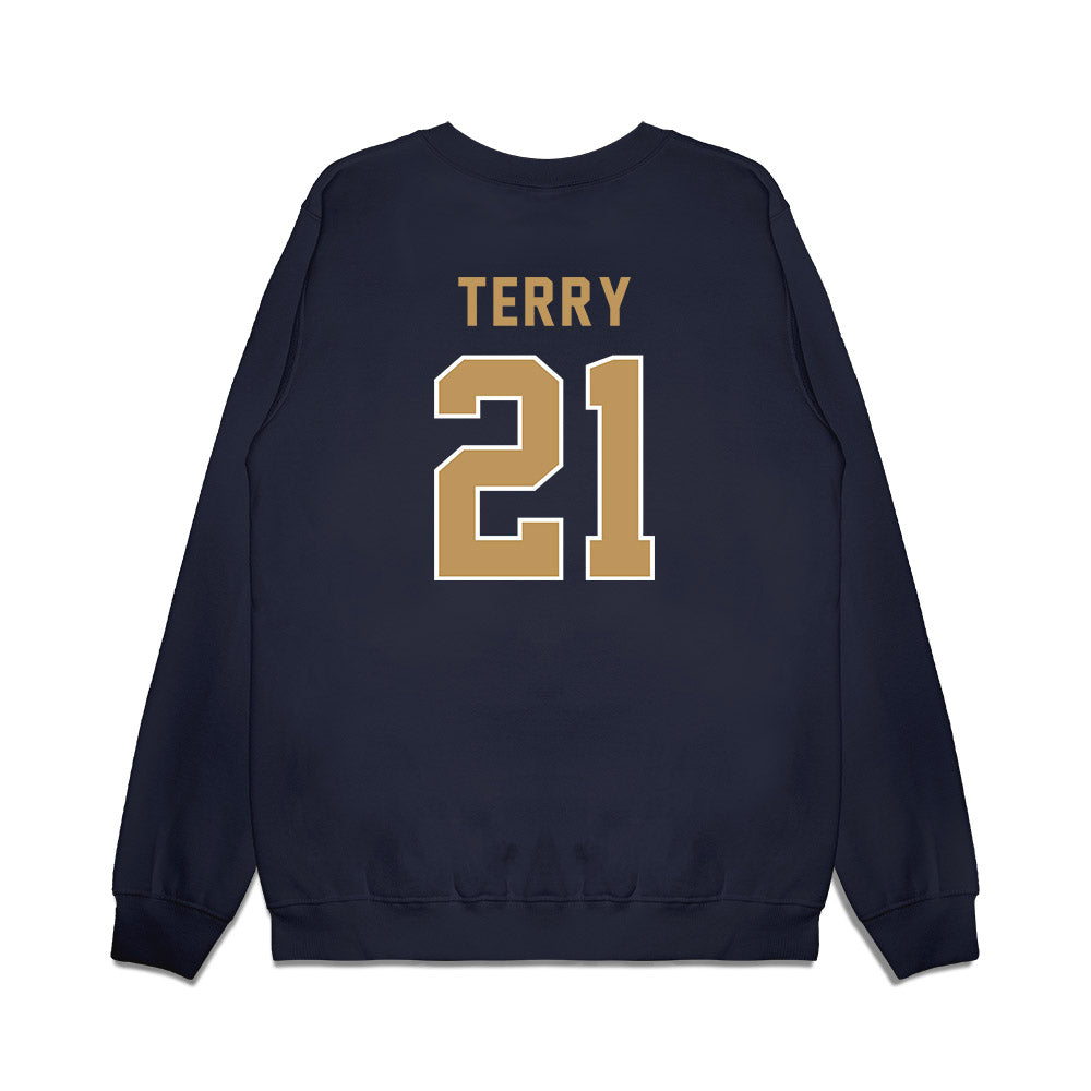 Georgia Tech - NCAA Football : Jaedyn Terry - Vintage Helmet Premium Crewneck Sweatshirt-1