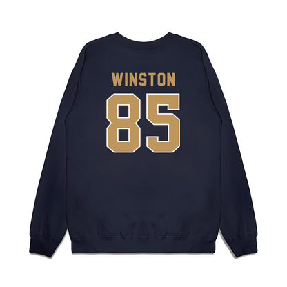 Georgia Tech - NCAA Football : Jj Winston - Vintage Helmet Premium Crewneck Sweatshirt-1