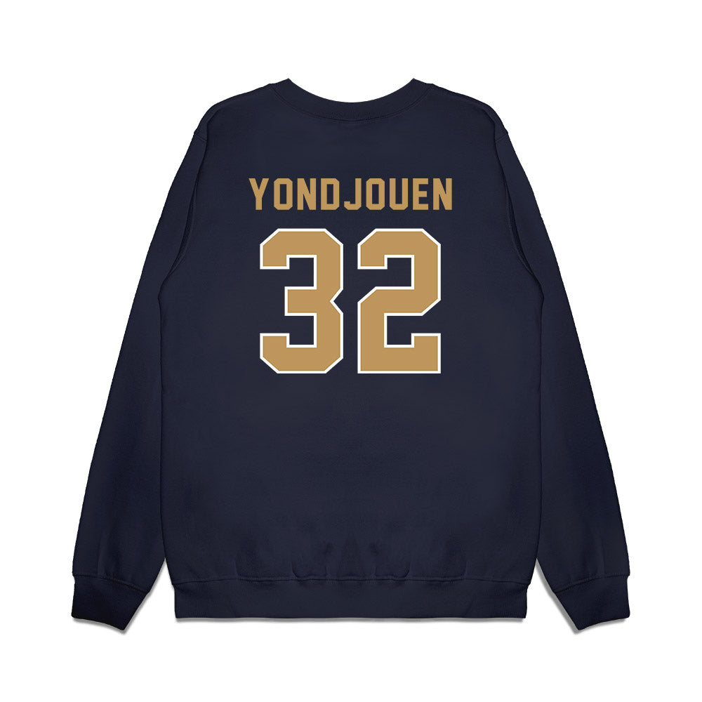 Georgia Tech - NCAA Football : Sylvain Yondjouen - Vintage Helmet Premium Crewneck Sweatshirt-1