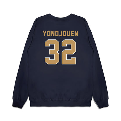 Georgia Tech - NCAA Football : Sylvain Yondjouen - Vintage Helmet Premium Crewneck Sweatshirt-1
