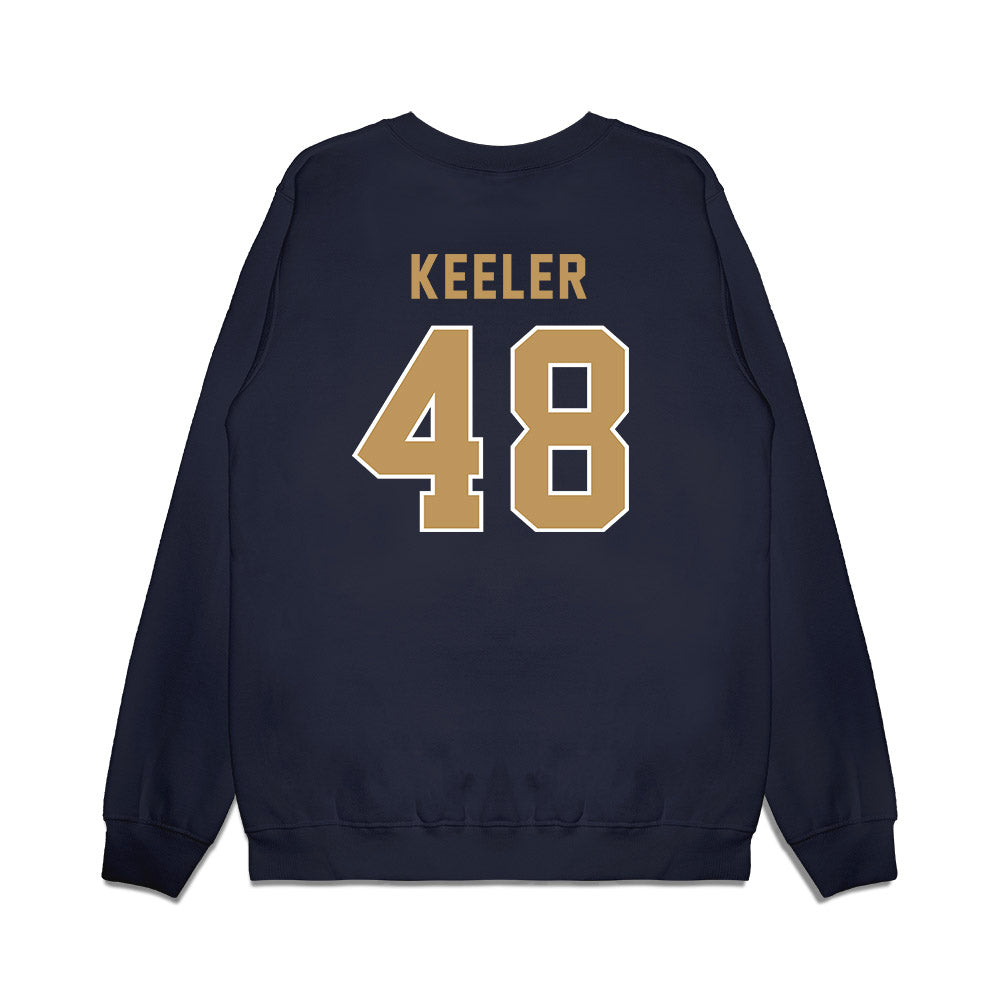 Georgia Tech - NCAA Football : Cal Keeler - Vintage Helmet Premium Crewneck Sweatshirt-1