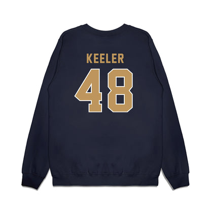 Georgia Tech - NCAA Football : Cal Keeler - Vintage Helmet Premium Crewneck Sweatshirt-1