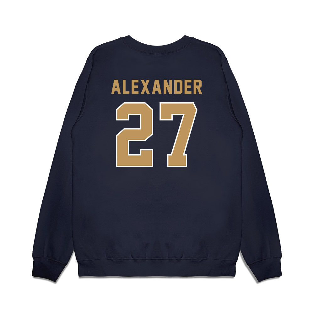 Georgia Tech - NCAA Football : Chad Alexander - Vintage Helmet Premium Crewneck Sweatshirt-1