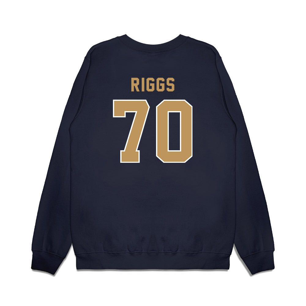 Georgia Tech - NCAA Football : Jameson Riggs - Vintage Helmet Premium Crewneck Sweatshirt-1