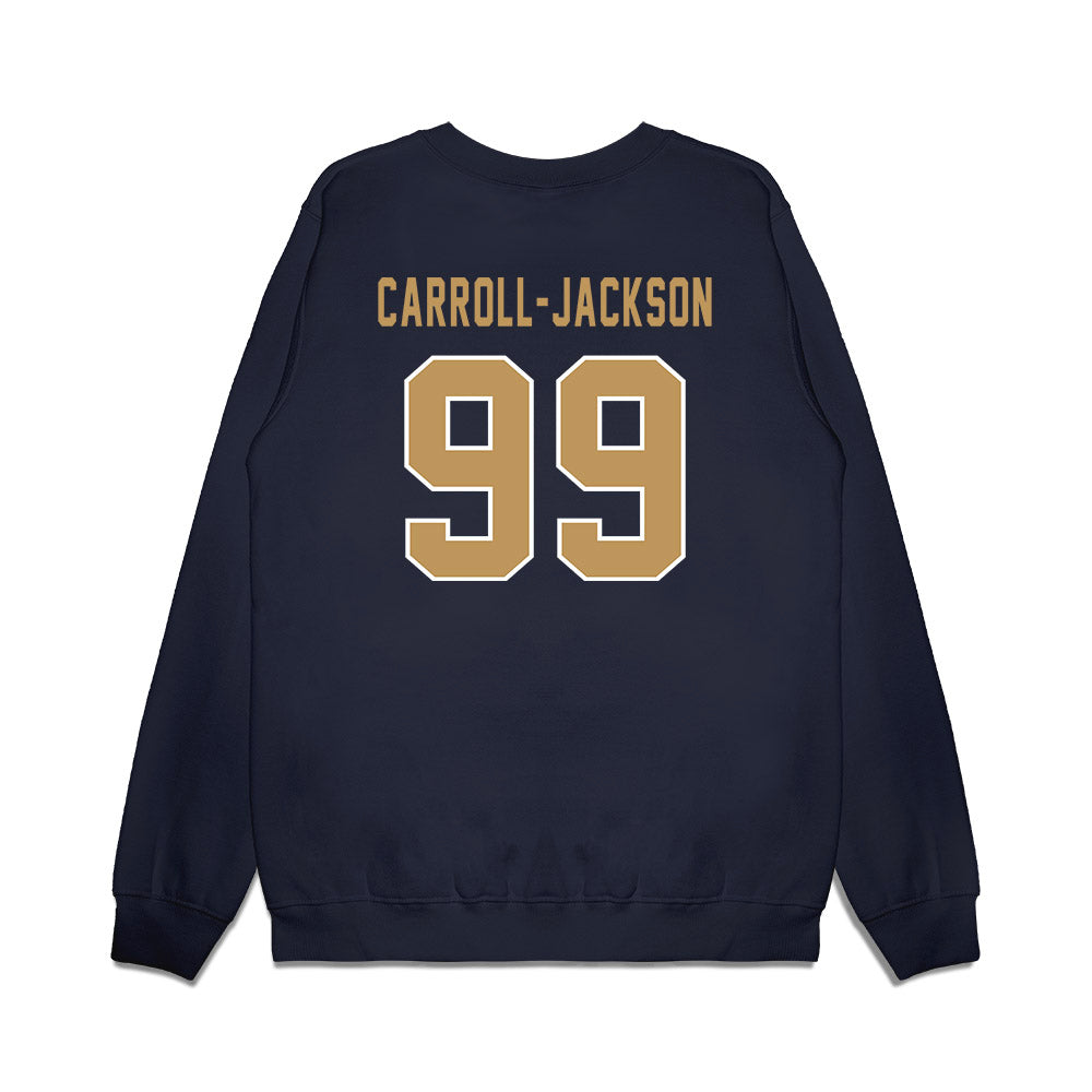 Georgia Tech - NCAA Football : Vincent Carroll-Jackson - Vintage Helmet Premium Crewneck Sweatshirt-1