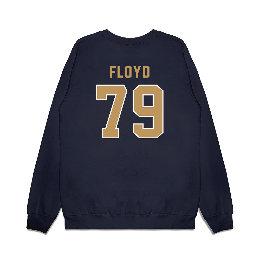 Georgia Tech - NCAA Football : Jordan Floyd - Vintage Helmet Premium Crewneck Sweatshirt-1
