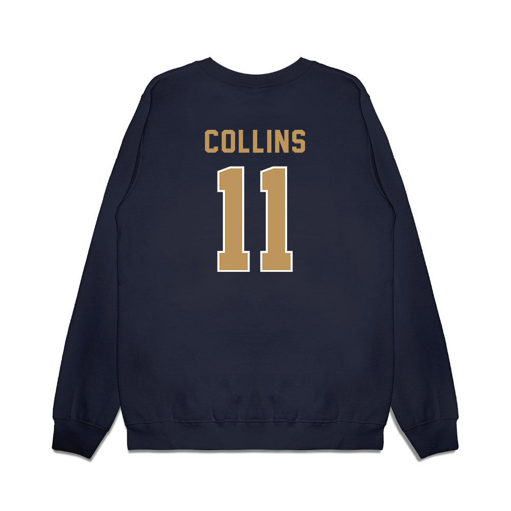 Georgia Tech - NCAA Football : Darnell Collins - Vintage Helmet Premium Crewneck Sweatshirt-1