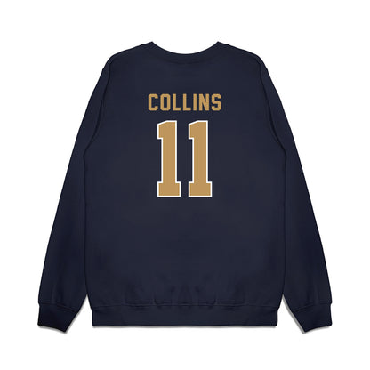 Georgia Tech - NCAA Football : Darnell Collins - Vintage Helmet Premium Crewneck Sweatshirt-1