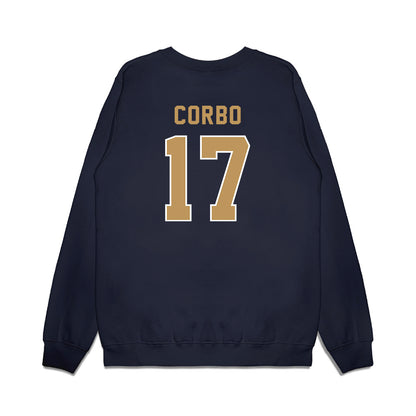 Georgia Tech - NCAA Football : Chris Corbo - Vintage Helmet Premium Crewneck Sweatshirt-1